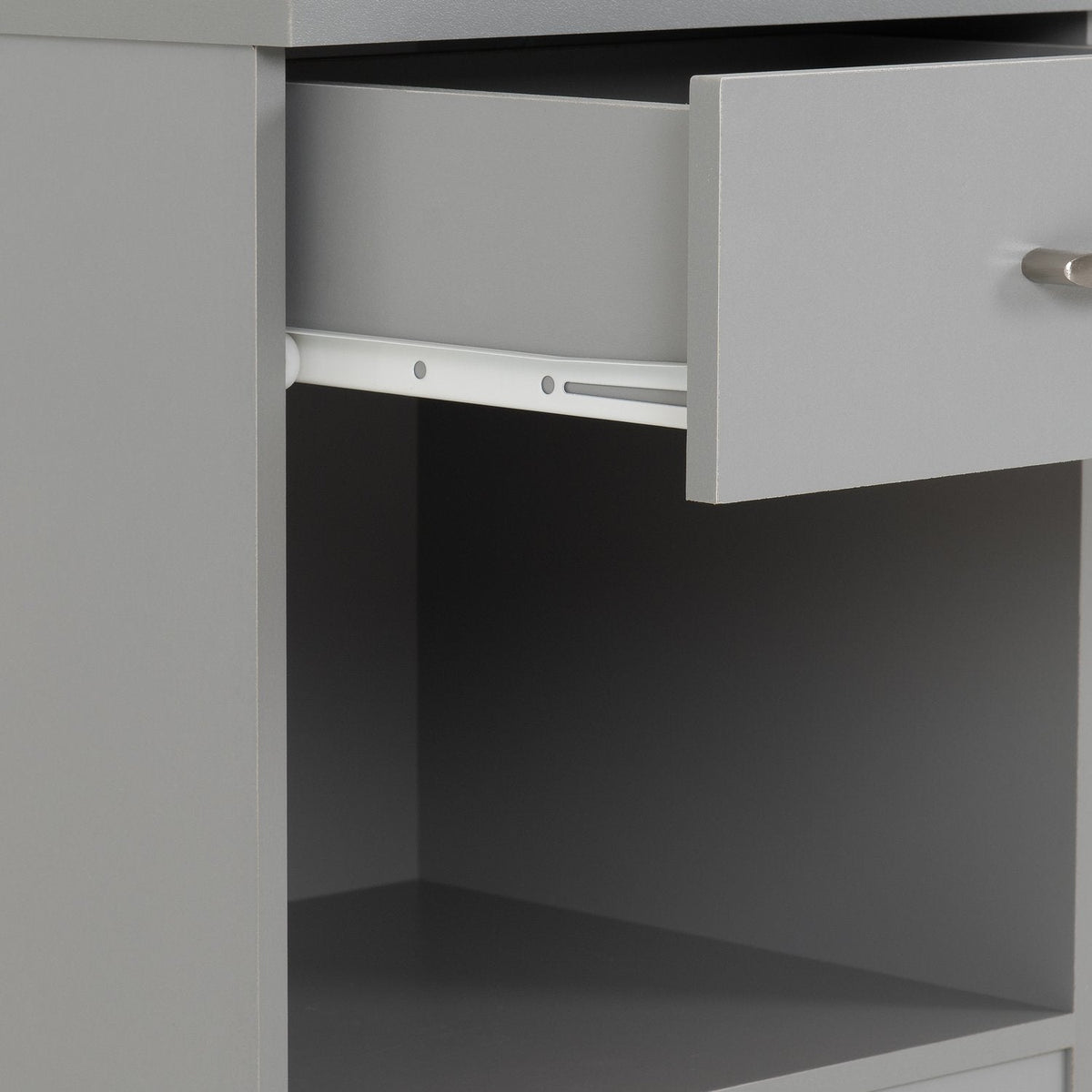 Dakota 1 Drawer Bedside - Light Grey