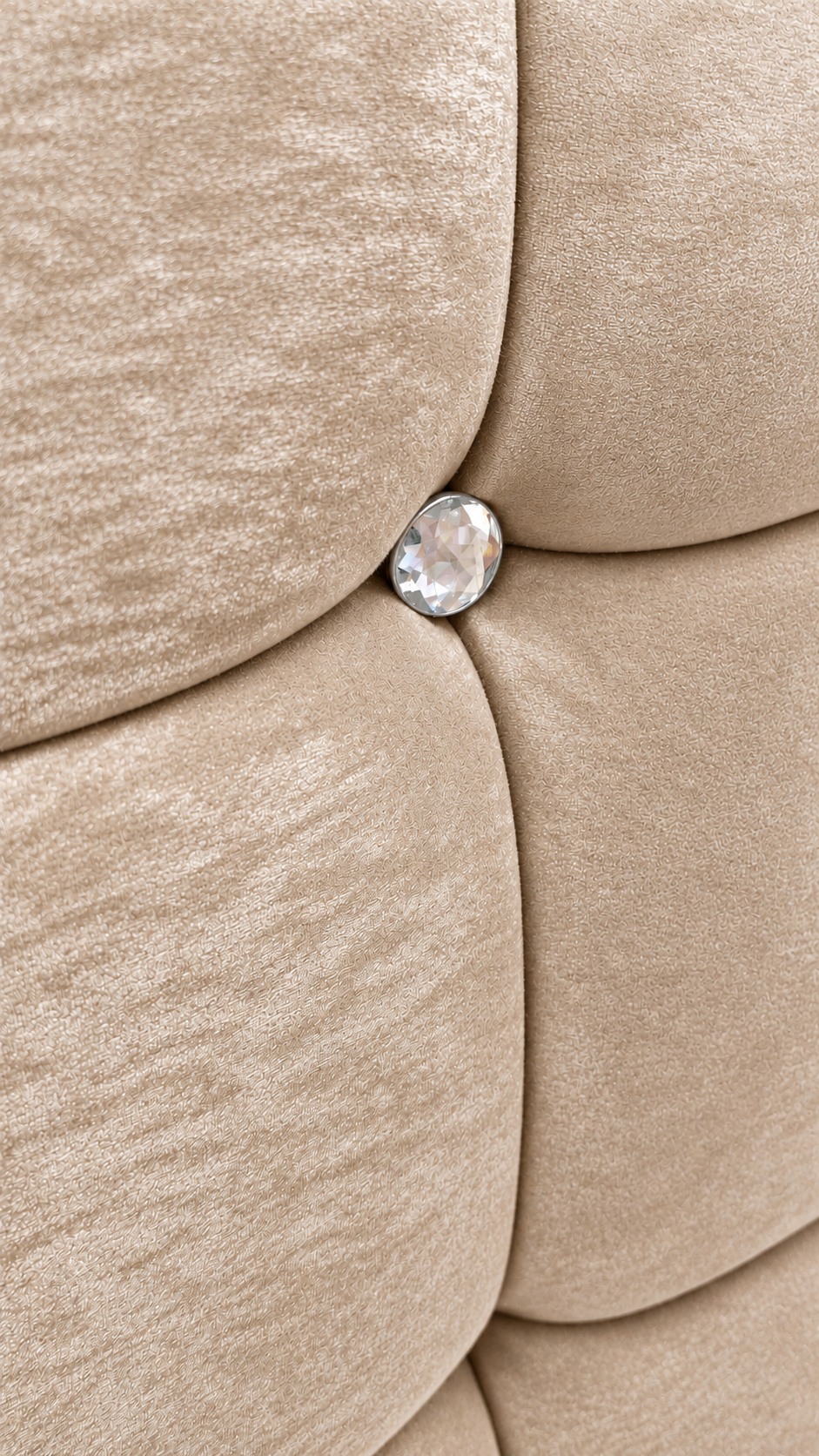 Headboard 66cm height square diamante