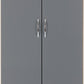 Nevada 2 Door 1 Drawer Wardrobe - Grey Gloss/Light Oak Effect Veneer