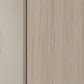 Nevada 2 Door 1 Drawer Wardrobe - Oyster Gloss/Light Oak Effect Veneer