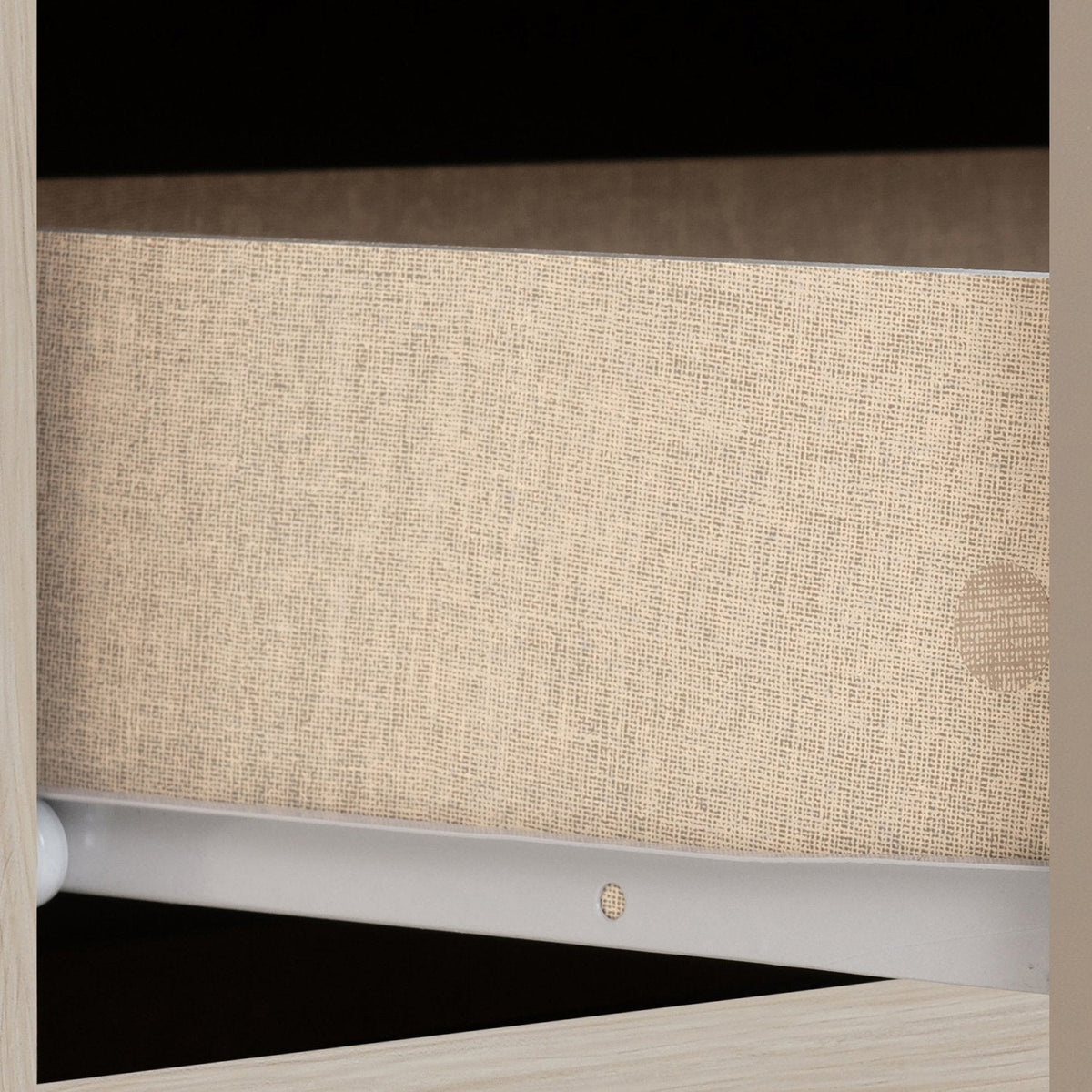 Nevada 2 Door 1 Drawer Wardrobe - Oyster Gloss/Light Oak Effect Veneer