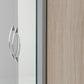 Nevada Mirrored 2 Door 1 Drawer Wardrobe - Grey Gloss/Light Oak Effect Veneer