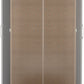 Nevada Mirrored 2 Door 1 Drawer Wardrobe - Grey Gloss/Light Oak Effect Veneer