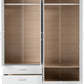 Nevada 4 Door 2 Drawer Mirrored Wardrobe - White Gloss