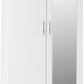 Nevada Mirrored 2 Door 1 Drawer Wardrobe - White Gloss