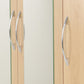 Nevada 3 Door 2 Drawer Mirrored Wardrobe - Sonoma Oak Effect