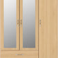 Nevada 3 Door 2 Drawer Mirrored Wardrobe - Sonoma Oak Effect