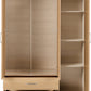 Nevada 3 Door 2 Drawer Mirrored Wardrobe - Sonoma Oak Effect