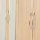 Nevada 4 Door 2 Drawer Mirrored Wardrobe - Sonoma Oak Effect
