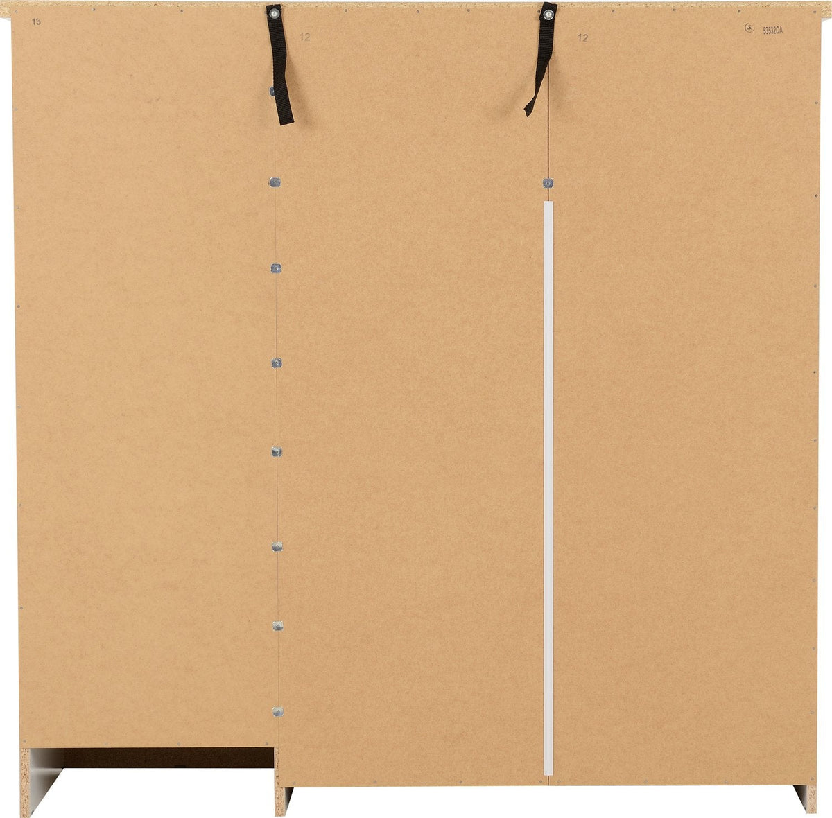 Nevada 5 Drawer Low Wardrobe - White Gloss