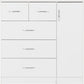 Nevada 5 Drawer Low Wardrobe - White Gloss