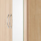 Nevada Mirrored 2 Door 1 Drawer Wardrobe - Sonoma Oak Effect