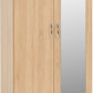 Nevada Mirrored 2 Door 1 Drawer Wardrobe - Sonoma Oak Effect