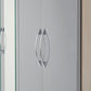Nevada 6 Door 2 Drawer Mirrored Wardrobe - Grey Gloss/Light Oak Effect Veneer