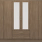 Nevada 6 Door 2 Drawer Mirrored Wardrobe - Rustic Oak Effect
