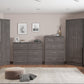 Nevada 3 Door 2 Drawer Mirrored Wardrobe - Black Wood Grain