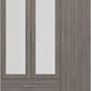 Nevada 3 Door 2 Drawer Mirrored Wardrobe - Black Wood Grain