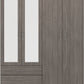 Nevada 4 Door 2 Drawer Mirrored Wardrobe - Black Wood Grain