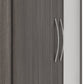 Nevada Mirrored 2 Door 1 Drawer Wardrobe - Black Wood Grain