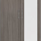Nevada Mirrored 2 Door 1 Drawer Wardrobe - Black Wood Grain