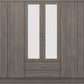 Nevada 6 Door 2 Drawer Mirrored Wardrobe - Black Wood Grain