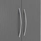 Nevada 2 Door 1 Drawer Wardrobe - 3D Effect Grey