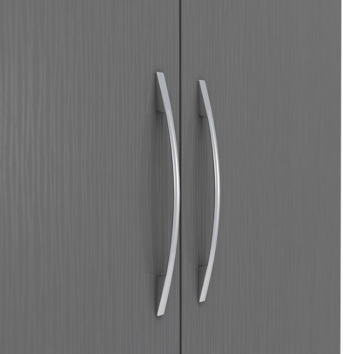 Nevada 6 Door 2 Drawer Mirrored Wardrobe - 3D Effect Grey
