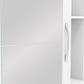 Nevada Mirrored Open Shelf Wardrobe - White Gloss