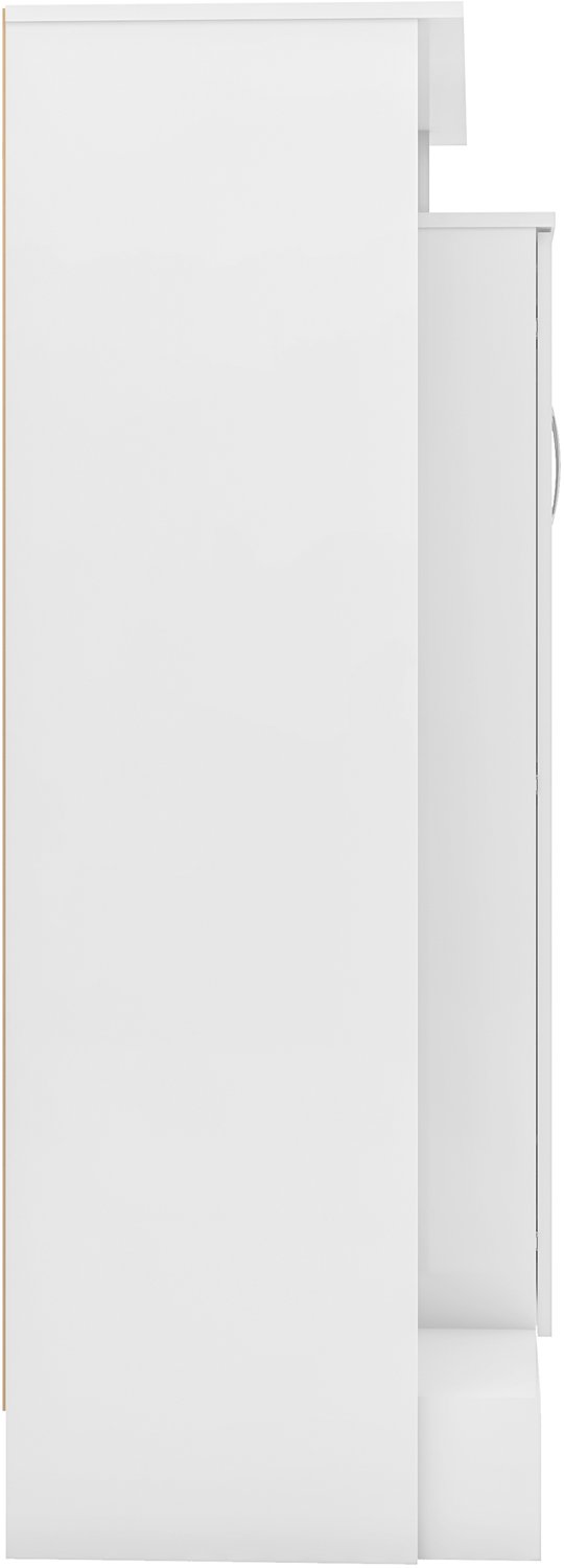 Nevada Petite Open Shelf Wardrobe - White Gloss