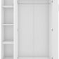 Nevada Petite Open Shelf Wardrobe - White Gloss