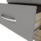 Nevada 1 Door 1 Drawer Wardrobe - Grey Gloss/Light Oak Effect Veneer