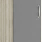 Nevada 1 Door 1 Drawer Wardrobe - Grey Gloss/Light Oak Effect Veneer