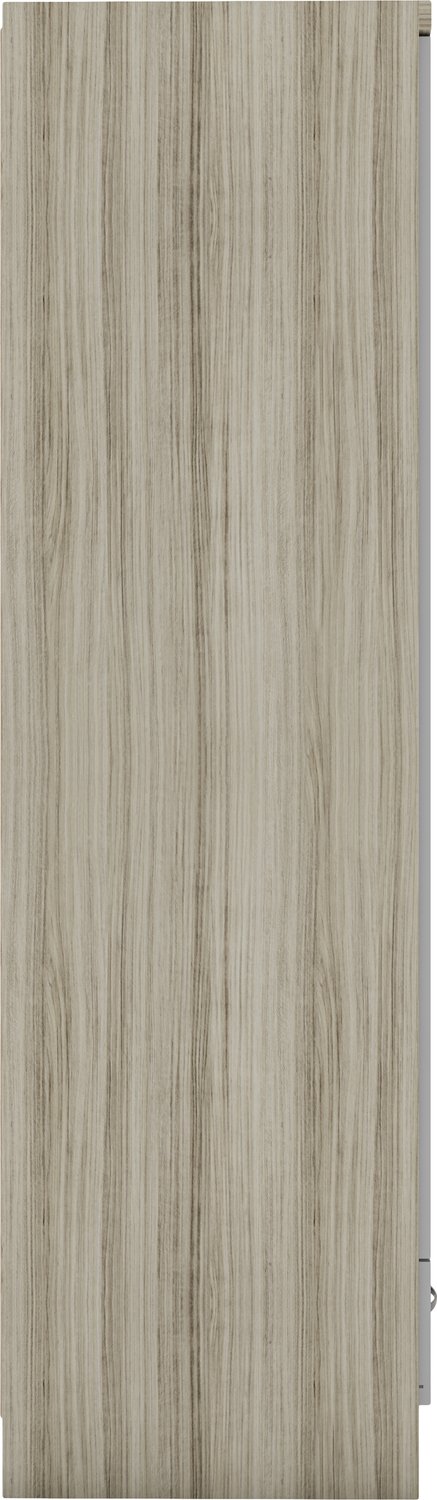 Nevada 1 Door 1 Drawer Wardrobe - Grey Gloss/Light Oak Effect Veneer