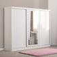 Nevada 3 Door Sliding Wardrobe - White Gloss