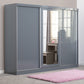 Nevada 3 Door Sliding Wardrobe - Grey Gloss
