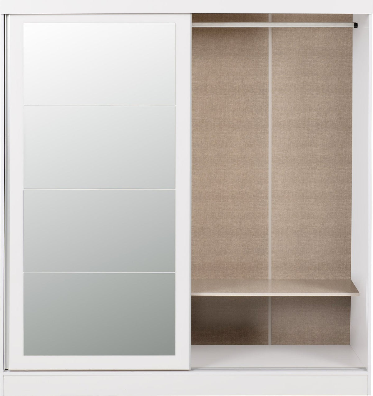 Nevada 2 Door Sliding Wardrobe - White Gloss