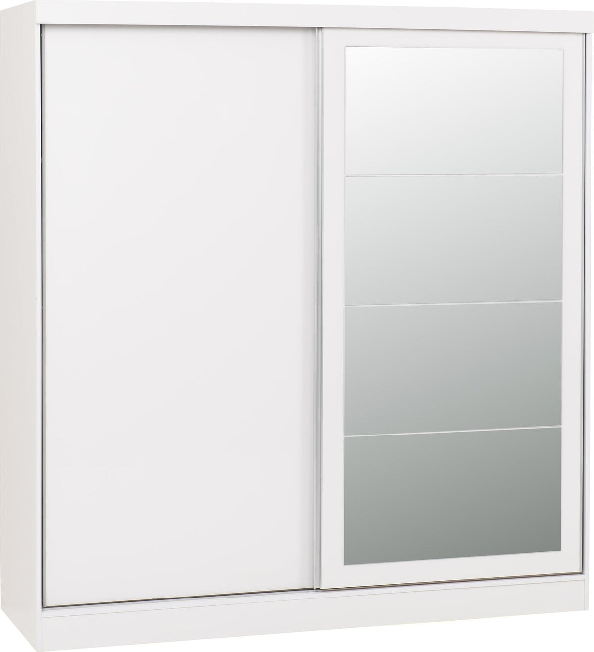 Nevada 2 Door Sliding Wardrobe - White Gloss