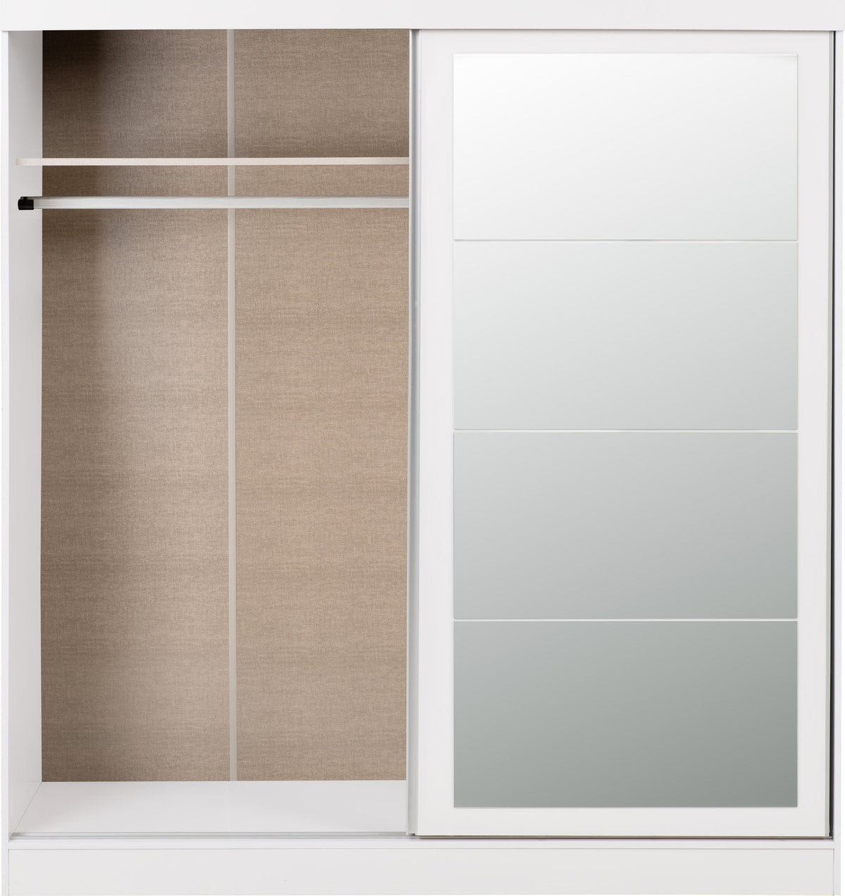 Nevada 2 Door Sliding Wardrobe - White Gloss
