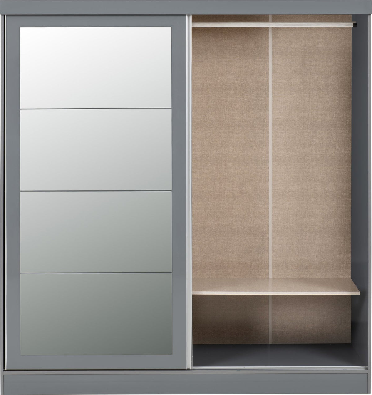 Nevada 2 Door Sliding Wardrobe - Grey Gloss