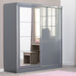 Nevada 2 Door Sliding Wardrobe - Grey Gloss