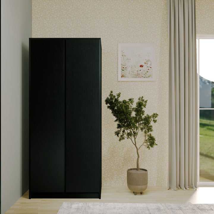 Malvern 2 Door Wardrobe - Black
