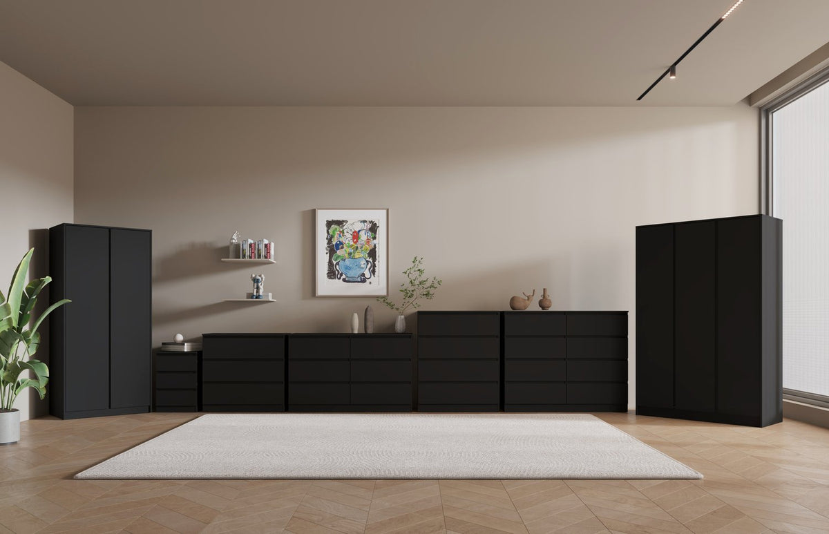 Malvern 2 Door Wardrobe - Black
