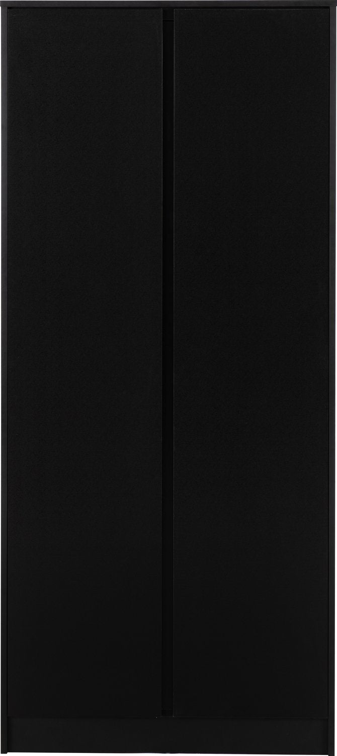 Malvern 2 Door Wardrobe - Black