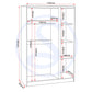 Malvern 3 Door Wardrobe - White