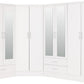 Nevada 2 Door Corner Wardrobe - White Gloss