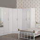 Nevada 2 Door Corner Wardrobe - White Gloss