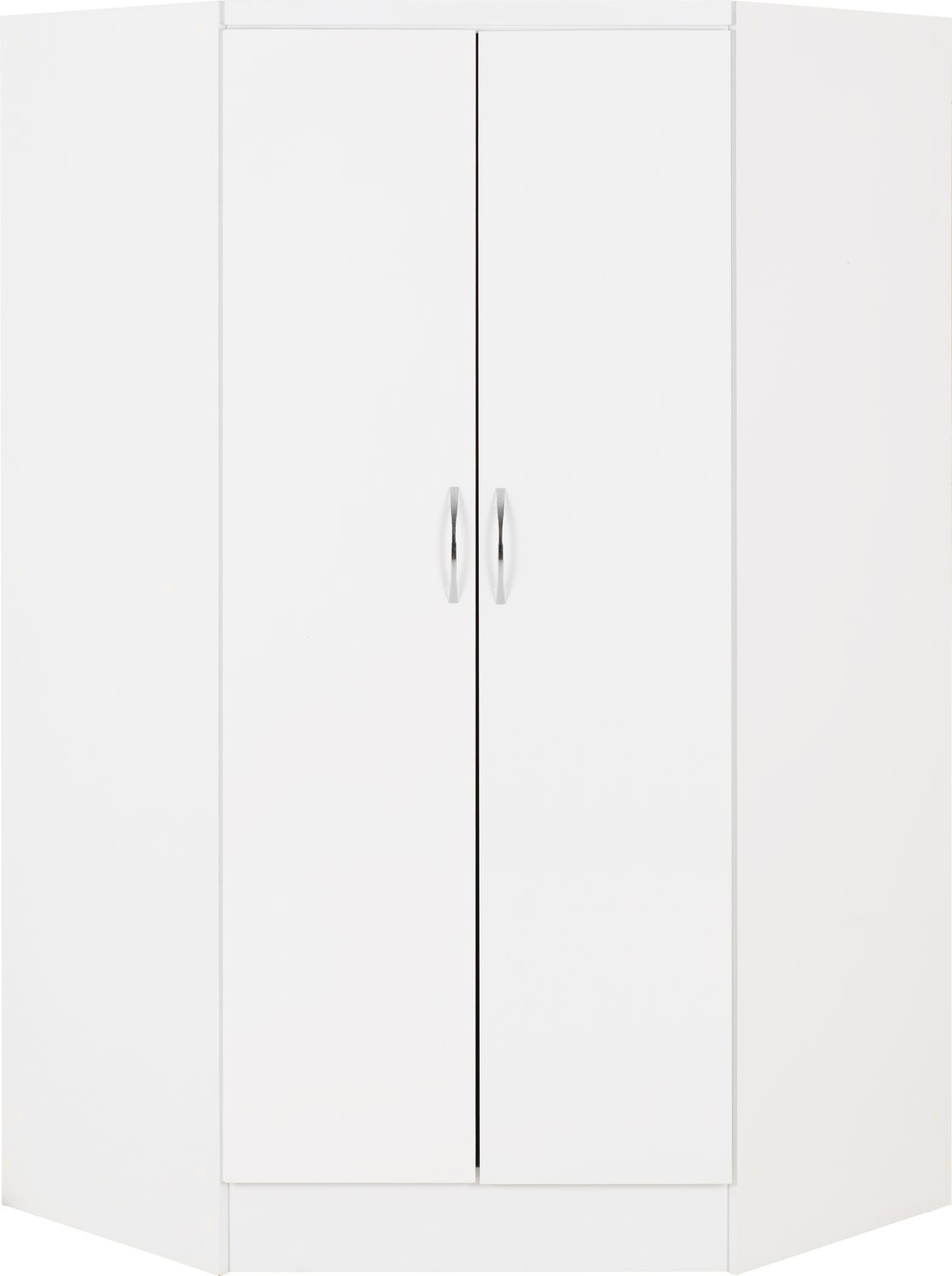 Nevada 2 Door Corner Wardrobe - White Gloss