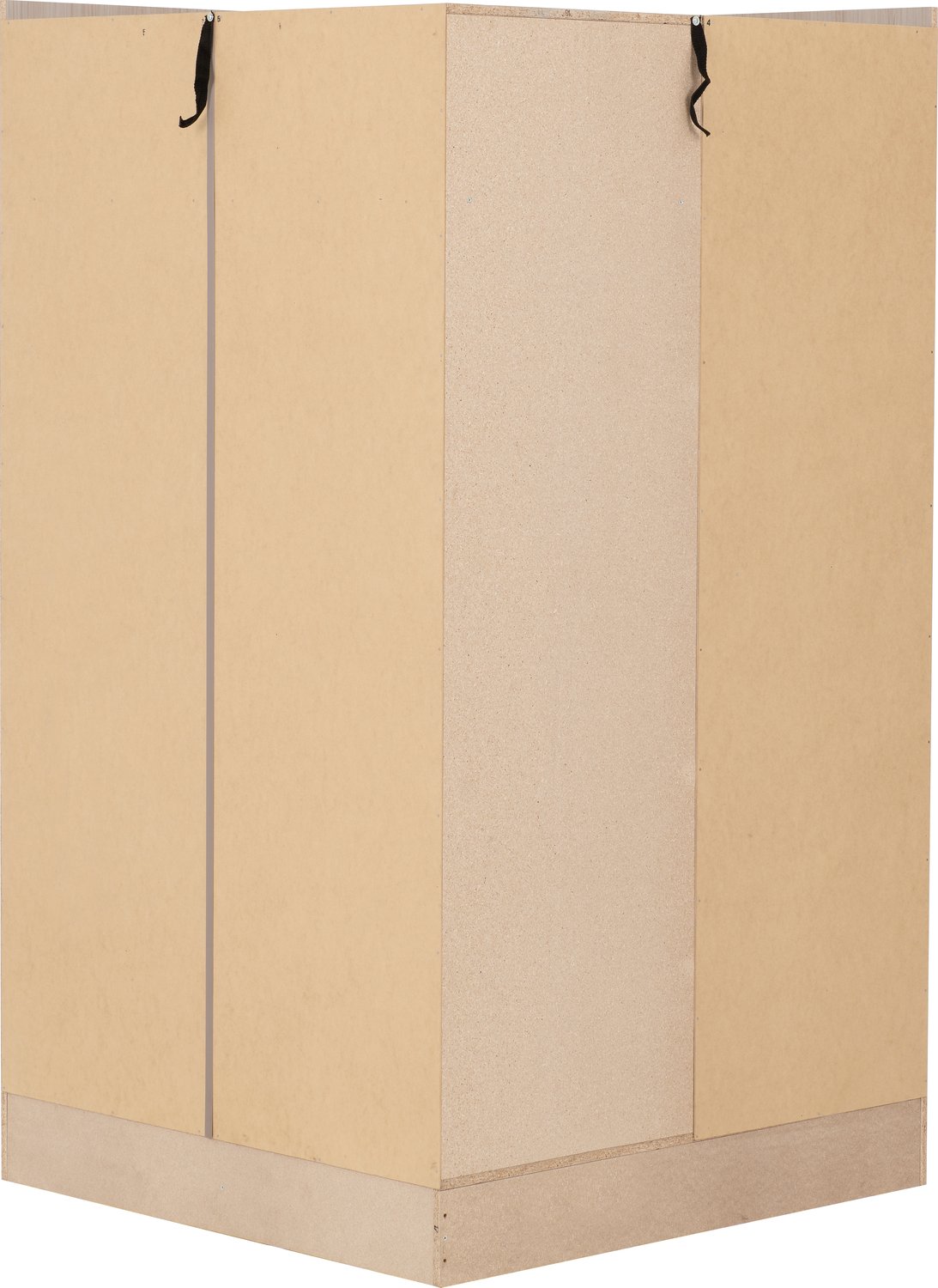 Nevada 2 Door Corner Wardrobe - Grey Gloss/Light Oak Effect Veneer