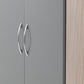 Nevada 2 Door Corner Wardrobe - Grey Gloss/Light Oak Effect Veneer