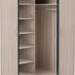 Nevada 2 Door Corner Wardrobe - Grey Gloss/Light Oak Effect Veneer